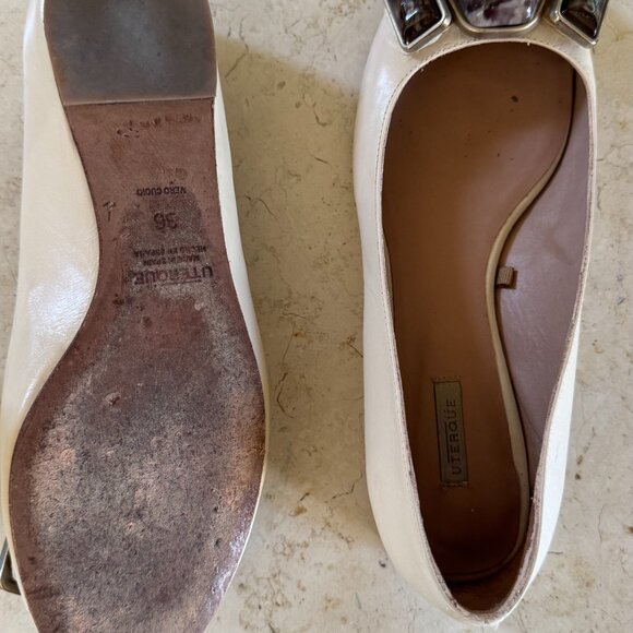 Italian Leather ballerinas Uterque with Stones 36 EU, 6 US - Picture 4 of 5